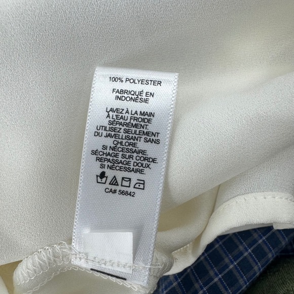 NWT EXPRESS White V Neck Open Back 3/4 Sleeve Blouse Top Size S P - Picture 6 of 8